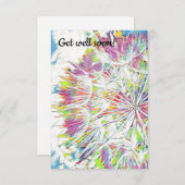 すぐに水の色のフラットグリーティングカードを取得 サンキューカード (正面/裏面)