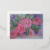 すぐに水の色のワイルドバラカードを取得 箔シーズンポストカード (正面/裏面)