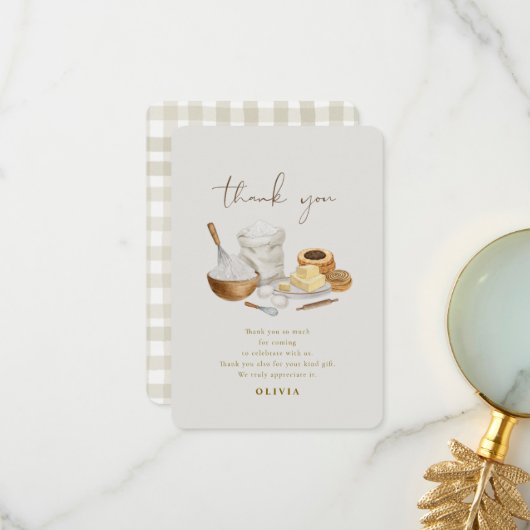 すぐに泡立つ遠くにブライダルシャワー サンキューカード (正面/裏面インサイチュ)