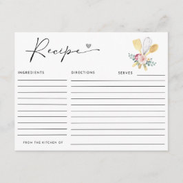 すぐに泡立て遠くにレシピカード エンクロージャーカード