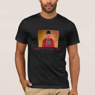 すぐに海軍大将のイ向こうずねのハングルの黒いTシャツ Tシャツ