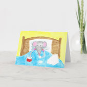 すぐに病気でベッドのカードでネズミを病気にする カード (正面)