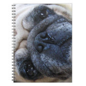 すぐに病気のパグ犬を飼う ノートブック (正面)