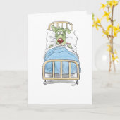 すぐに病気の子犬のグリーティングカードを手に入れる カード (黄色い花)