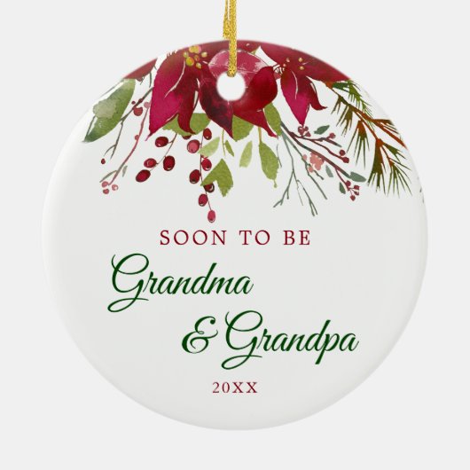 すぐに祖母および祖父のギフト|の祖父母があるため セラミックオーナメント (裏面)