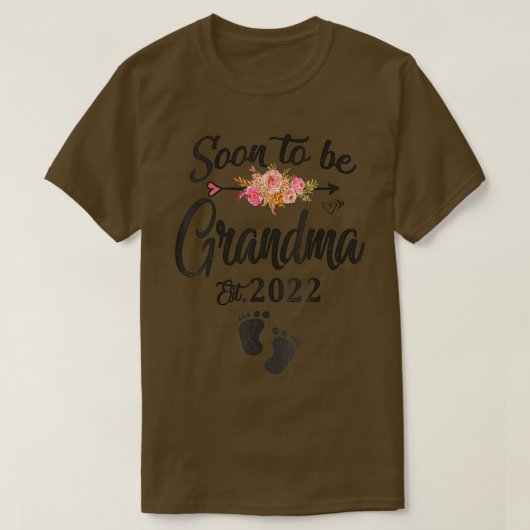 すぐに祖母になる2022母の日に初めてGr Tシャツ (デザイン正面)