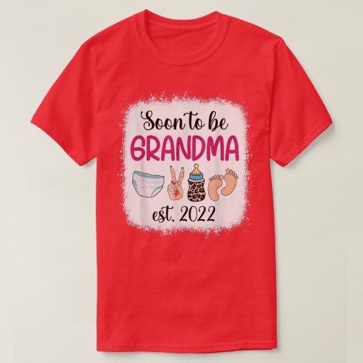 すぐに祖母になる2022母の日の最初の時間ギ Tシャツ (デザイン正面)