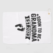 すぐに祖母になる2023新しいおもしろいベビーギフト2023 ゴルフタオル (横)