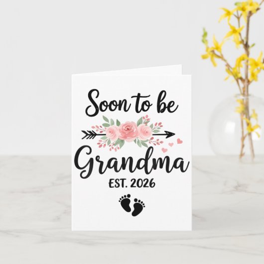 すぐに祖母になる2026 カード (黄色い花)