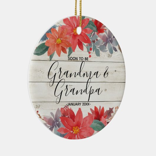 すぐに祖母になる&おじいちゃんオーナメントギフト セラミックオーナメント (右)