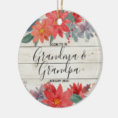 すぐに祖母になる&おじいちゃんオーナメントギフト セラミックオーナメント (左)