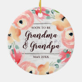 すぐに祖母になる&おじいちゃんパーソナライズされたリース セラミックオーナメント (裏面)