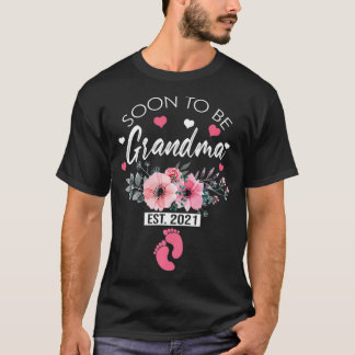すぐに祖母になるEst 2021妊娠の発表 Tシャツ