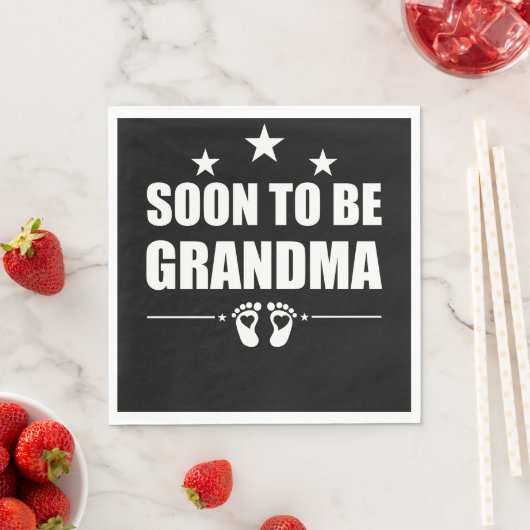 すぐに祖母の妊娠の発表を明らかにする スタンダードランチョンナプキン (インサイチュ)