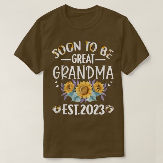 すぐに素晴らしおばあちゃん2023ひまわり母D Tシャツ (デザイン正面)