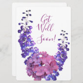 すぐに紫のフローラかわいらし美しいおもしろいを取得 シーズンカード (正面/裏面)