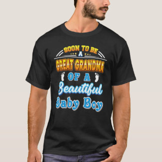 すぐに美しい素晴らし男の赤ちゃんのおばあちゃん Tシャツ
