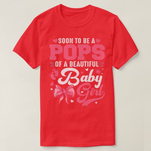 すぐに美しい赤ん坊の女の子のポップになる Tシャツ (デザイン正面)