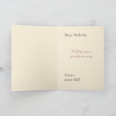 すぐに美的にパーソナライズされたグリーティングカードを得る シーズンカード (内部)