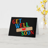 すぐに膏薬とハートを取る カード (黄色い花)