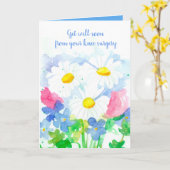 すぐに膝の手術デイジー花を得る カード (黄色い花)