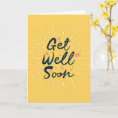 すぐに良い黒モダンと黄色のタイポグラフィ カード (黄色い花)