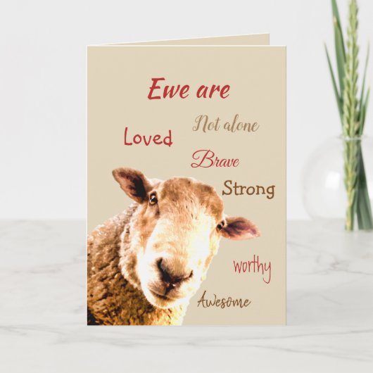 すぐに良くなおもしろいるよう励ます サンキューカード (正面)