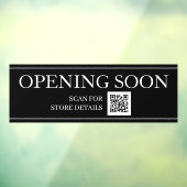 すぐに開くQRコード、メッセージ、白黒 ウィンドウサイン (シート3)