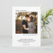 すぐに3つの写真の妊娠の家族ミニマルになる 案内状 (スタンド正面)