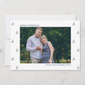 すぐに3つの写真の家族になる休日の妊娠 案内状 (正面)