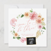 すぐに3つの超音波妊娠が明らかになる 案内状 (正面)