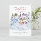 すぐに3つの雪だるま妊娠のメリー家族になる 案内状 (スタンド正面)