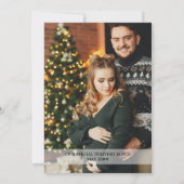 すぐに3つの雪だるま妊娠のメリー家族になる 案内状 (裏面)