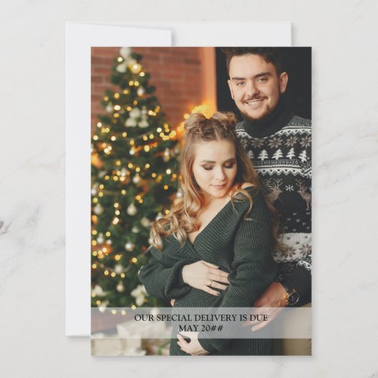 すぐに3つの雪だるま妊娠のメリー家族になる 案内状 (裏面)