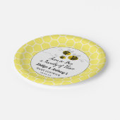 すぐに3人家族になる |赤ちゃんシャワー ペーパープレート (アングル)