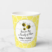 すぐに3人家族になる |赤ちゃんシャワー 紙コップ (正面)