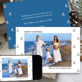 すぐに4つの写真の家族になる休日の妊娠 案内状