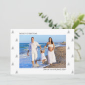 すぐに4つの写真の家族になる休日の妊娠 案内状 (スタンド正面)