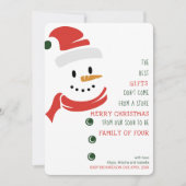 すぐに4つの雪だるま妊娠の家族になる シーズンカード (正面)