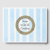 すぐにbリル"カウボーイベビーシャワーゲストブック ゲストブック (裏面)