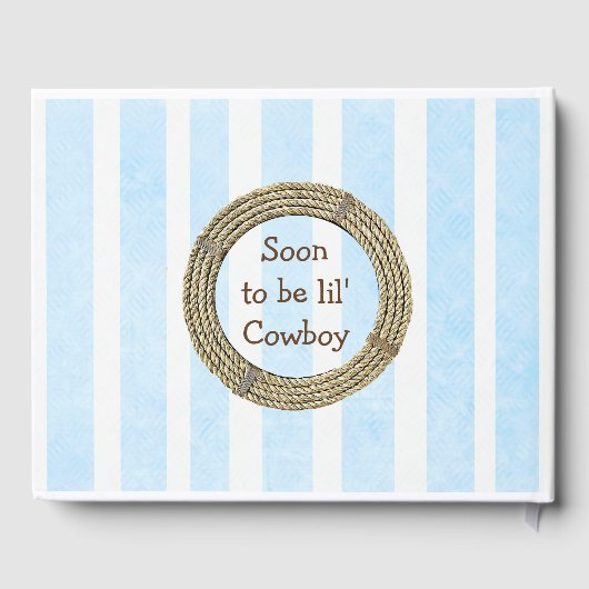 すぐにbリル"カウボーイベビーシャワーゲストブック ゲストブック (裏面)