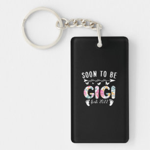 すぐにGigi Est 2022フローラ新しいおばあちゃん母になる キーホルダー