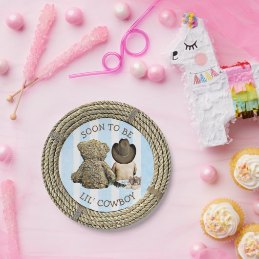 すぐにLil'カウボーイ赤ちゃんシャワーケーキプレート ペーパープレート (パーティー)
