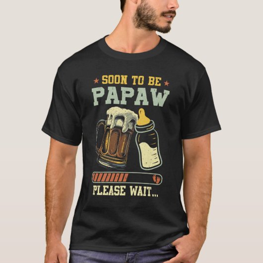 すぐにPapaw Est 2025妊娠発表L Tシャツ (正面)