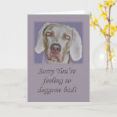 すぐにWeimaranerグリーティングカードを取得 カード (黄色い花)