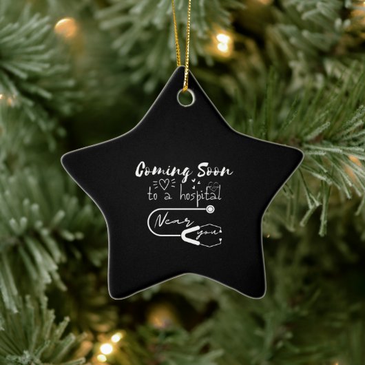 すぐ来に近くの病院に行く セラミックオーナメント (ツリー)