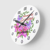 すごいおばあちゃん ラウンド壁時計 (傾斜)