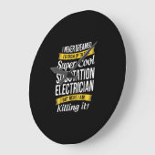 すごいおもしろいカッコいい変電工ギフト ラージ壁時計 (傾斜)