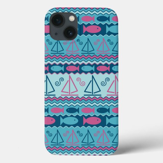 すごいおもしろい魚帆船模様 Case-Mate iPhoneケース (裏面)