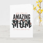 すごいお母さん 私を見て 母の日のカード カード (黄色い花)